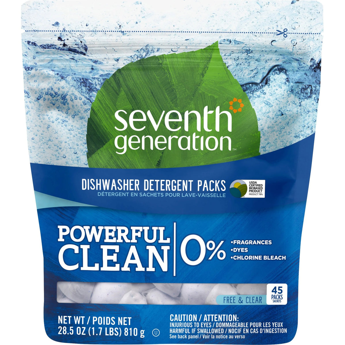 Free and Clear Dishwasher Detergent Pods, 45 Count Y338061