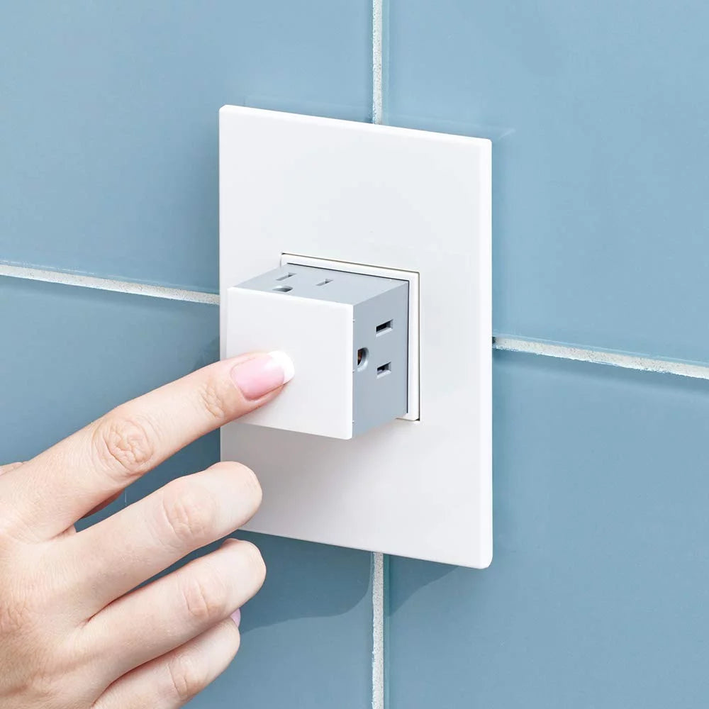 20Amp 1-Gang Pop-Out Outlet with Wall Plate, Gloss White P342