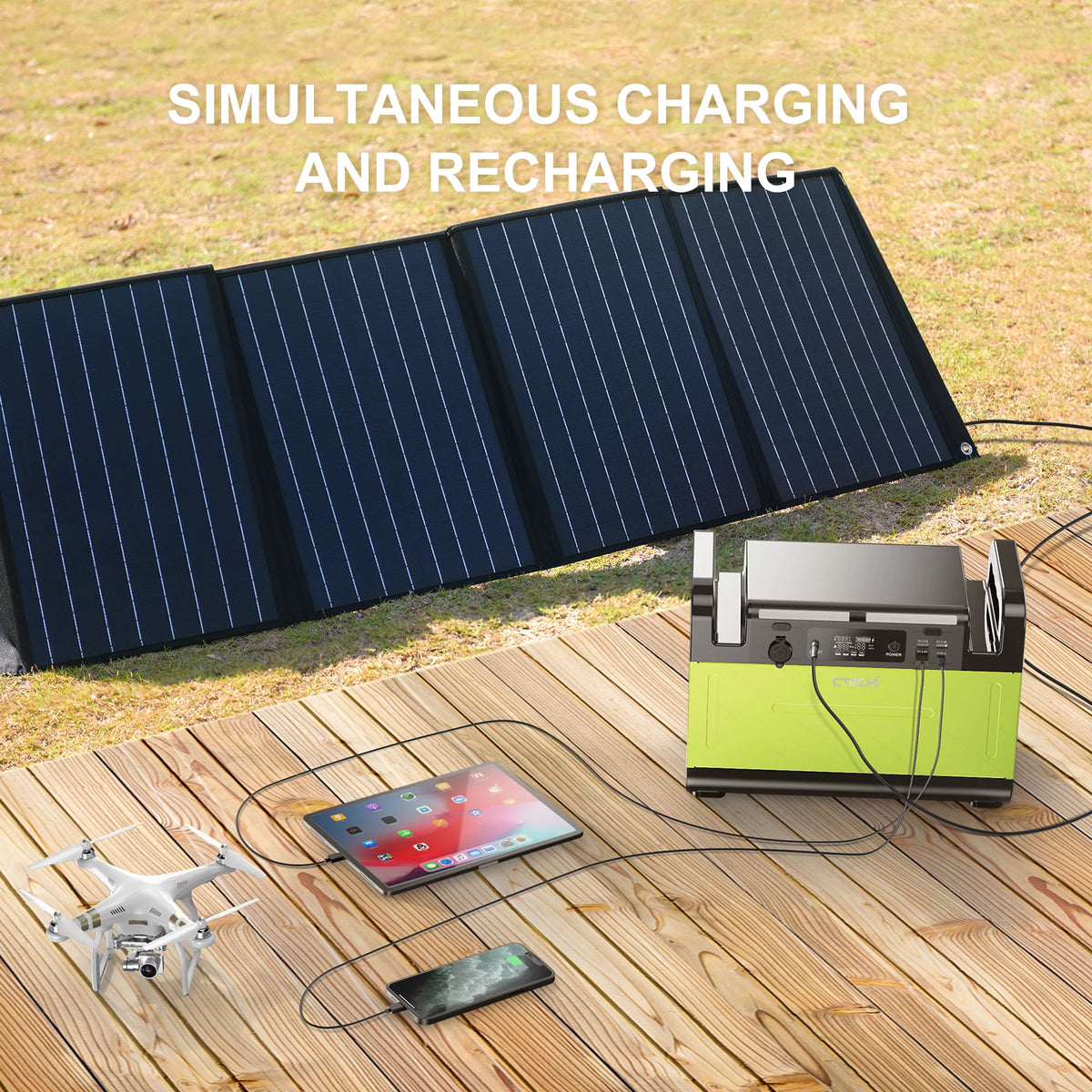 Portable Power Station 1200W 1210Wh LiFePO4 Solar Generator E419583