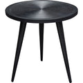Black Wood Round Side End Table J624172