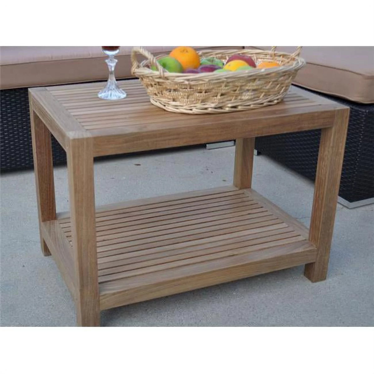 Teak 2-Tier Side Table Z45908