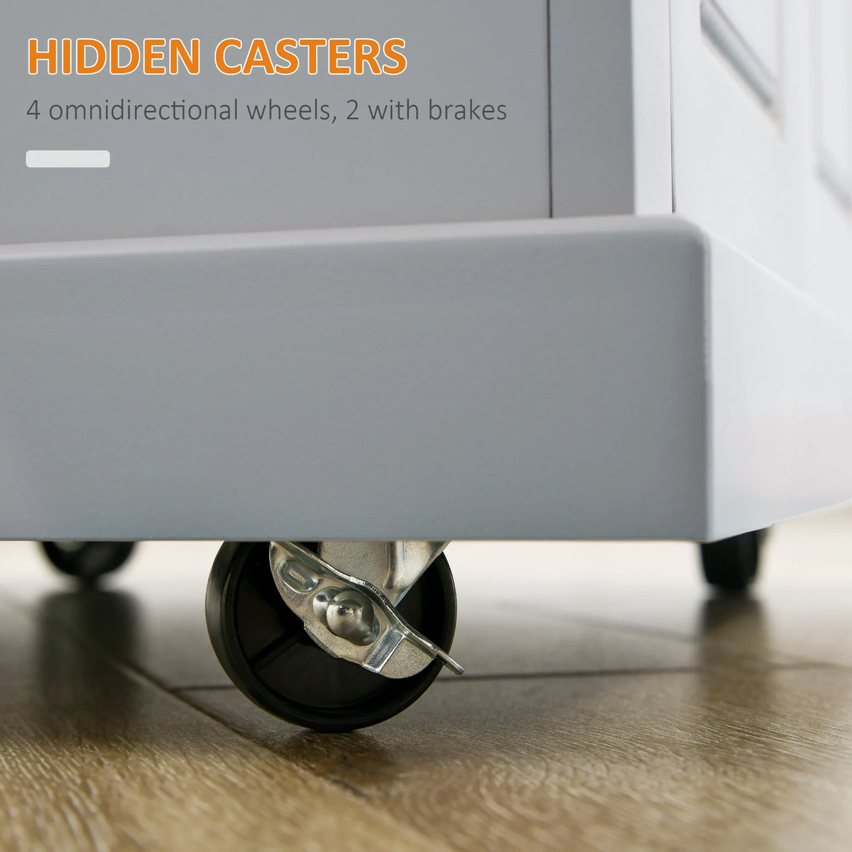 Rolling Kitchen Island Cart with Drawer and Adjustable Shelf D86185