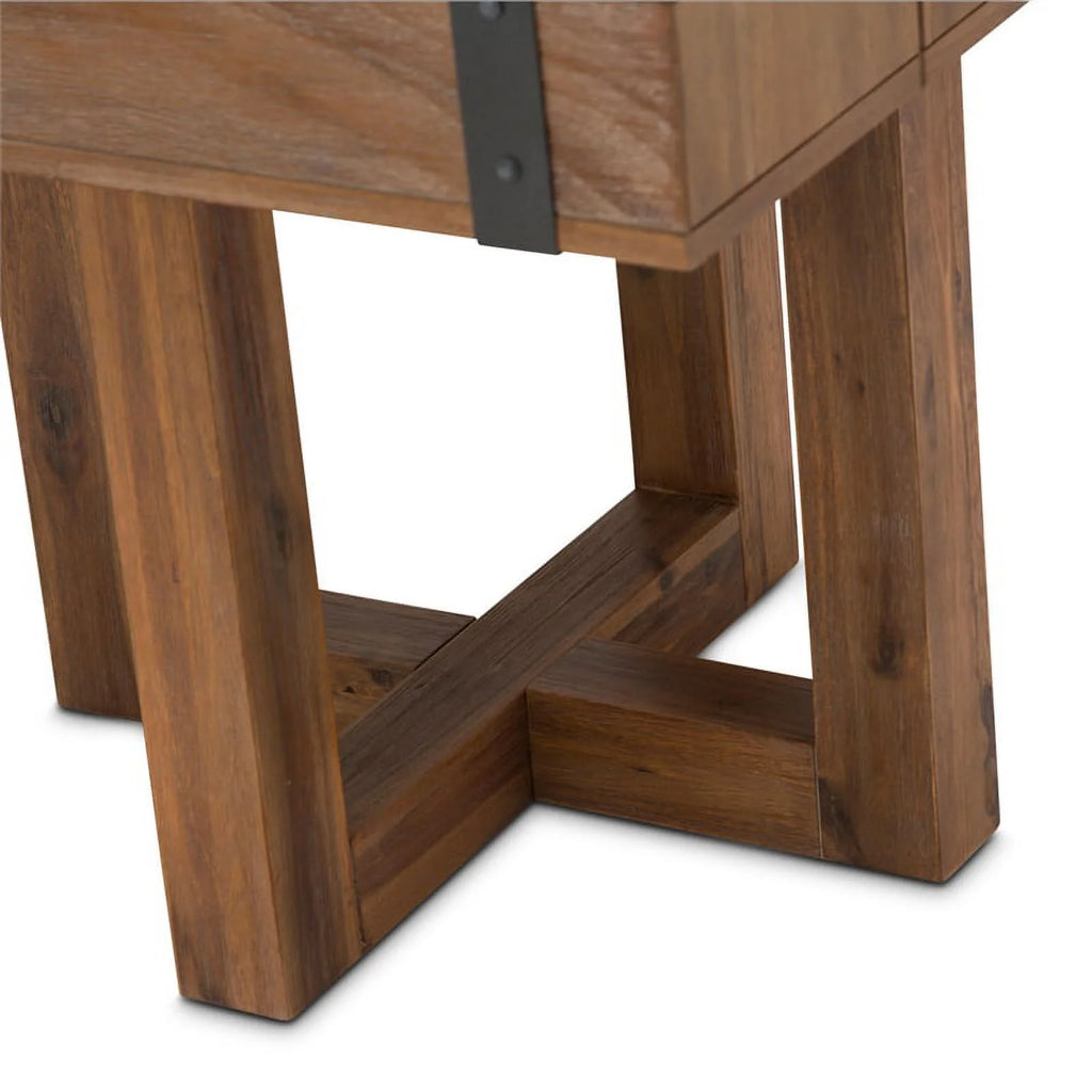 Wood End Table in Burnt Umber Brown N80598