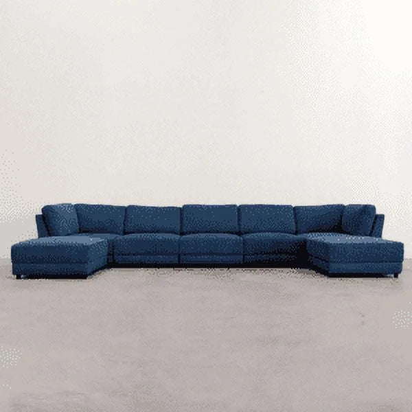 Navy Modular Sectional with 5 Seats W720