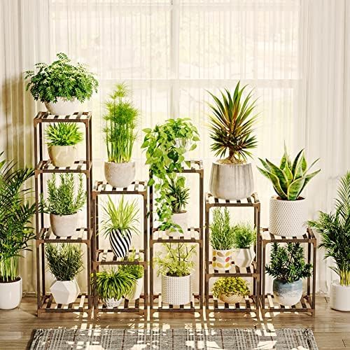 4 Sets Wooden Plant Stands K6650