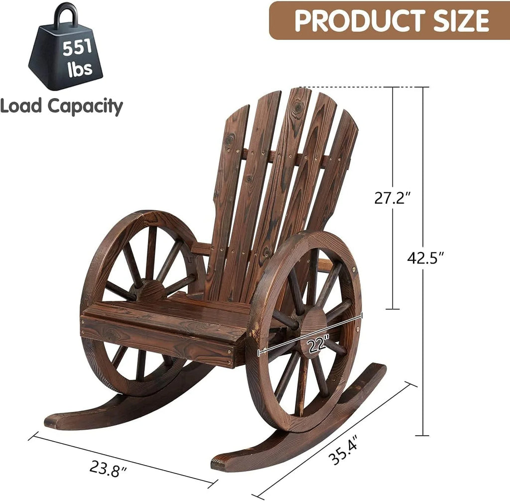 Wood Rocking Chair with Armrest F535