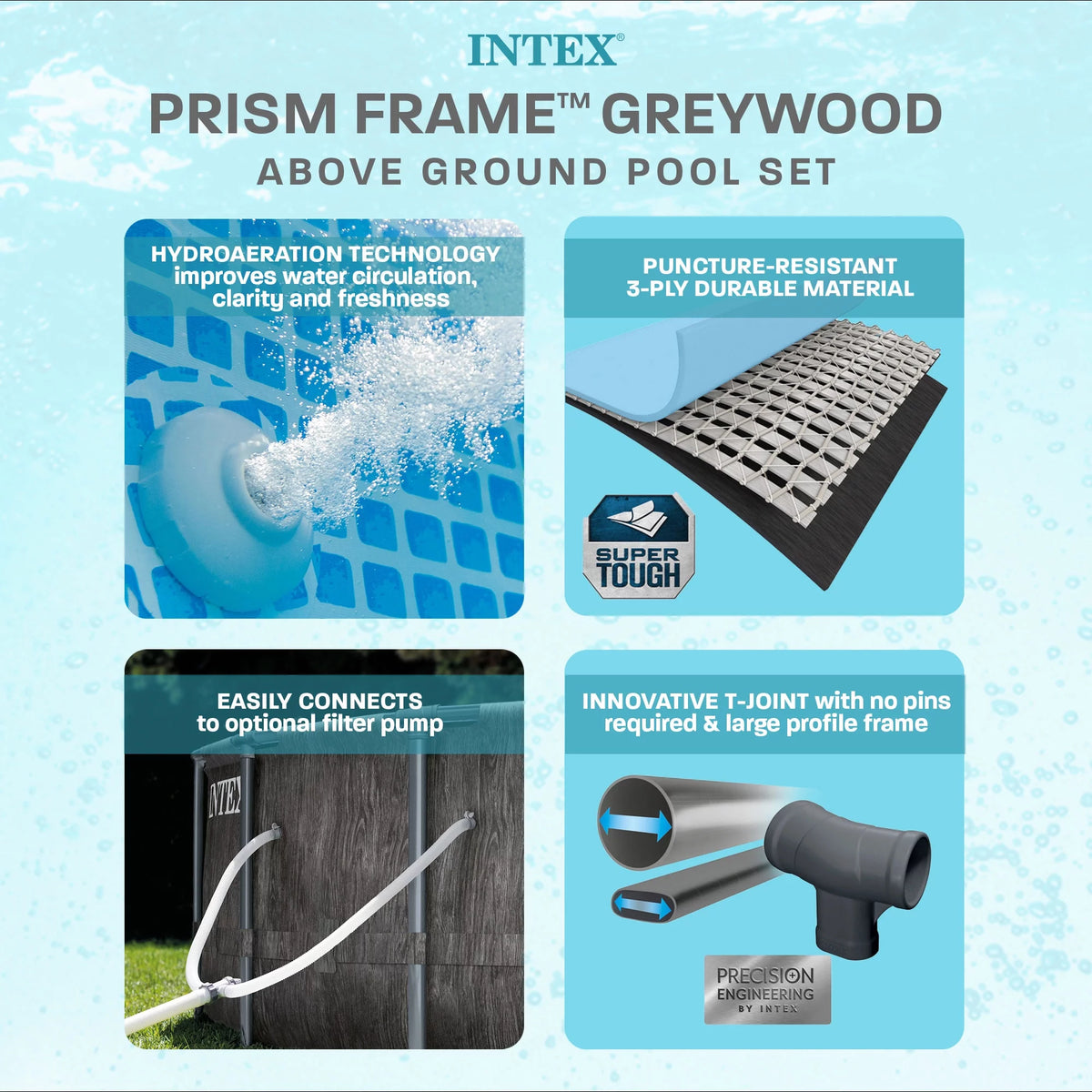 15'x48 Above Ground Swimming Pool with Filter Pump O103