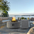32 Inch 3-Piece Propane Fire Pit Table 65,000 BTU with Tank Side Table and Baking Sheet P1730