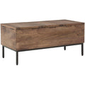 Light Brown Black Storage Trunk Q24741