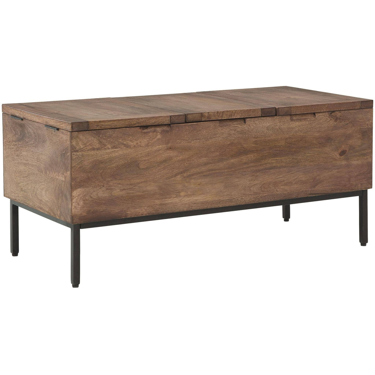 Light Brown Black Storage Trunk Q24741