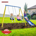 Metal Swing Set with 2 Swings and Slide M838303