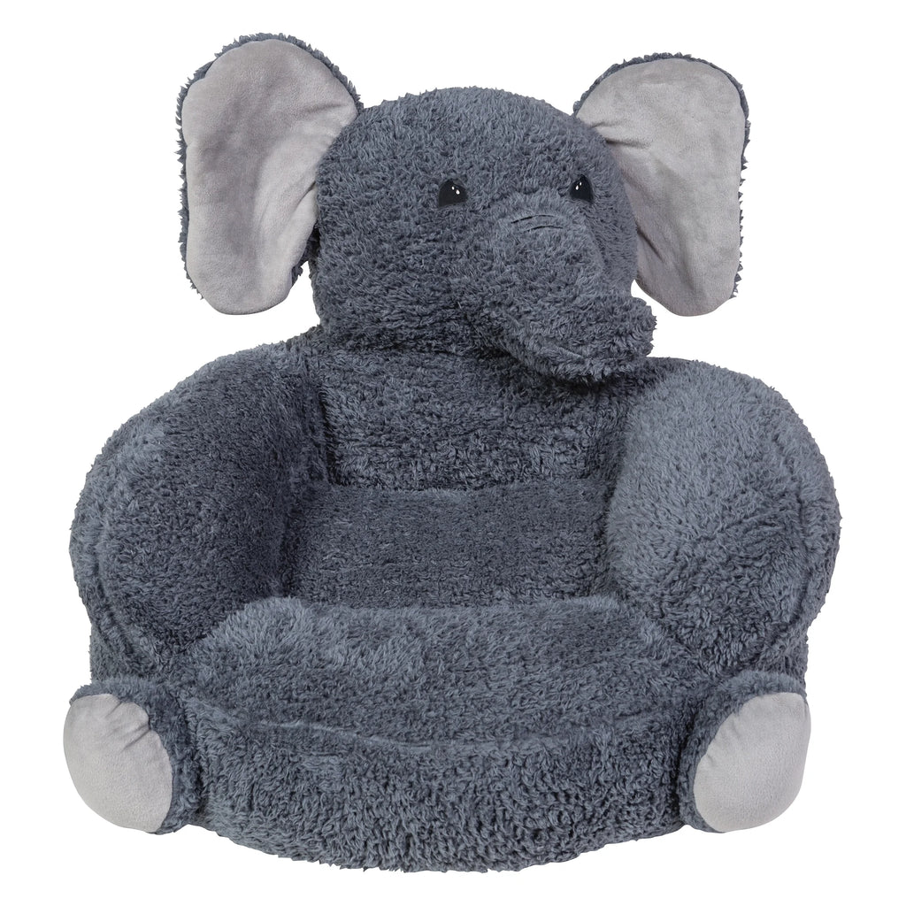 Plush Gray Elephant Toddler Chair M2051