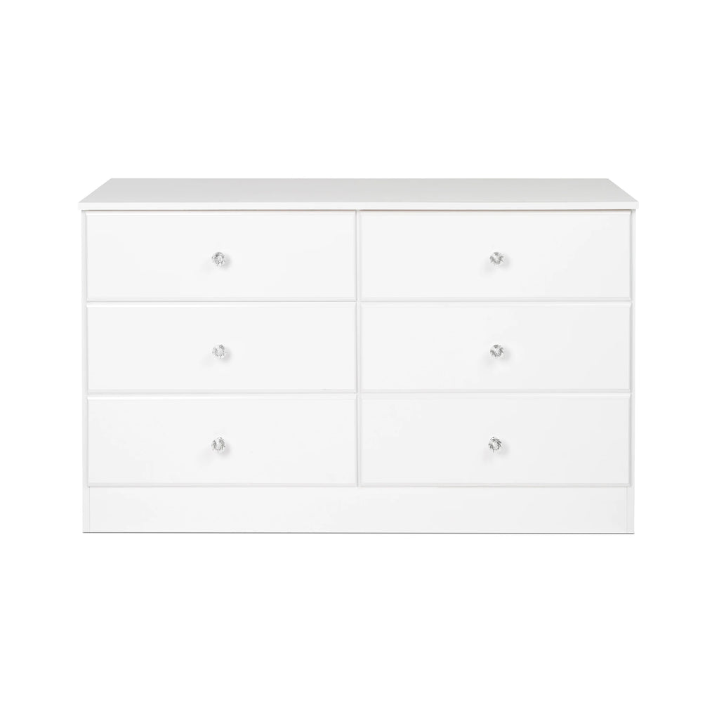 White 6 Drawer Wooden Dresser O730995