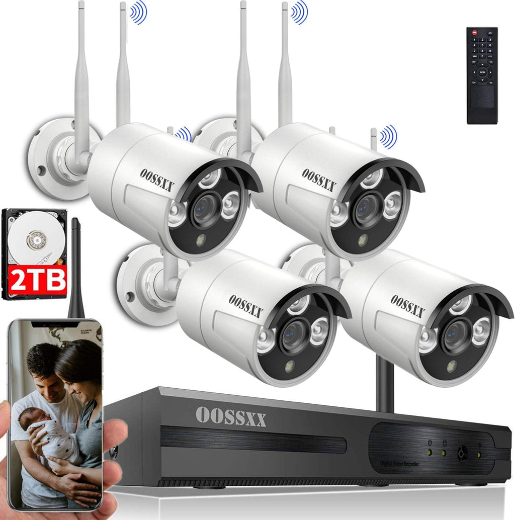 3K 5.0MP Wireless Security Camera System with 2TB Hard Drive H693022