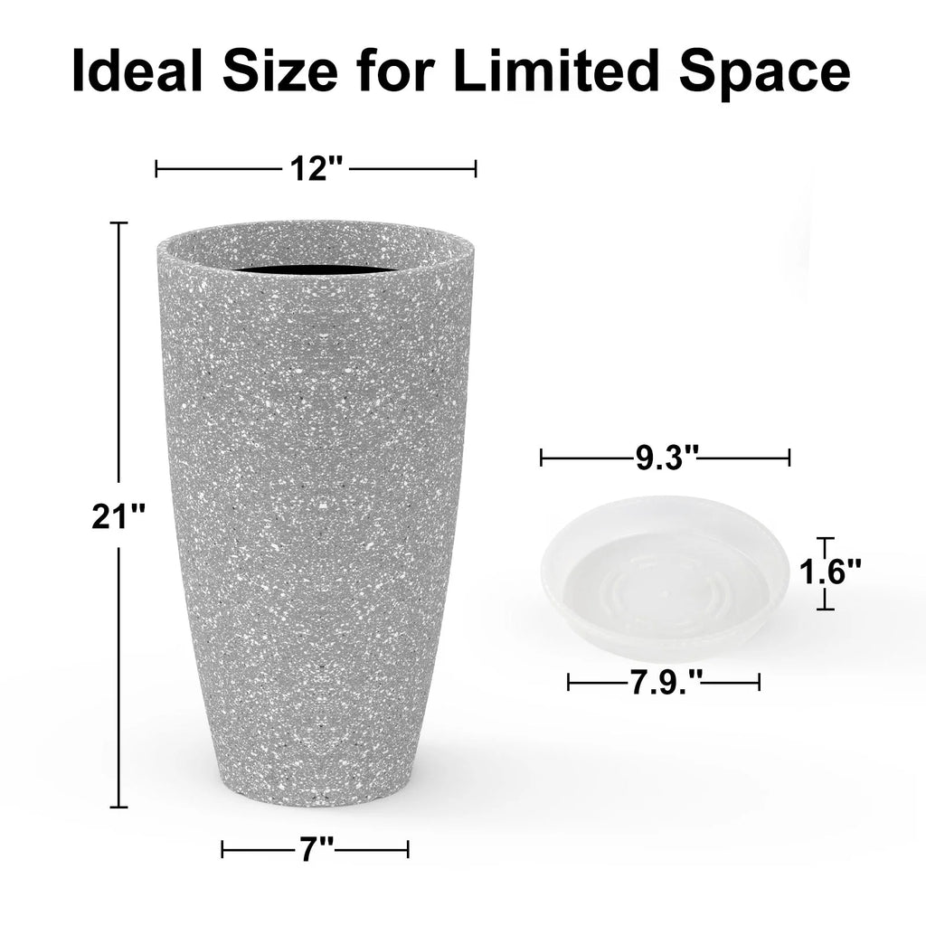 2 Pack 21in Tall Round Planter B28129