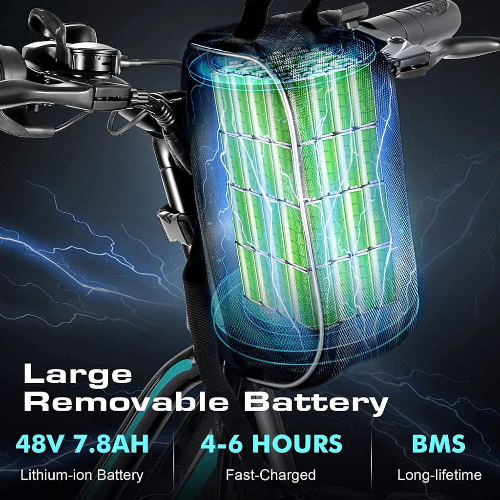 Electric Cruiser Bike 500W Step-Through 20MPH H748760