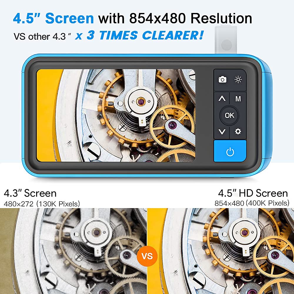 50ft Dual Lens Inspection Camera with Light H24506