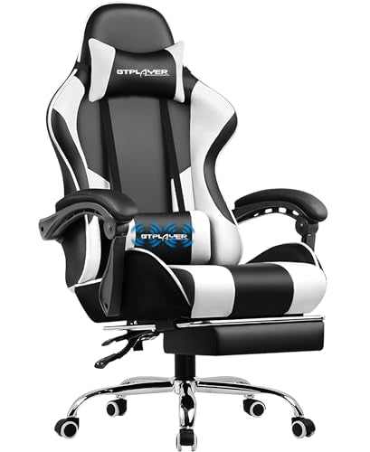 Gaming Chair with Footrest and Lumbar Support L446719