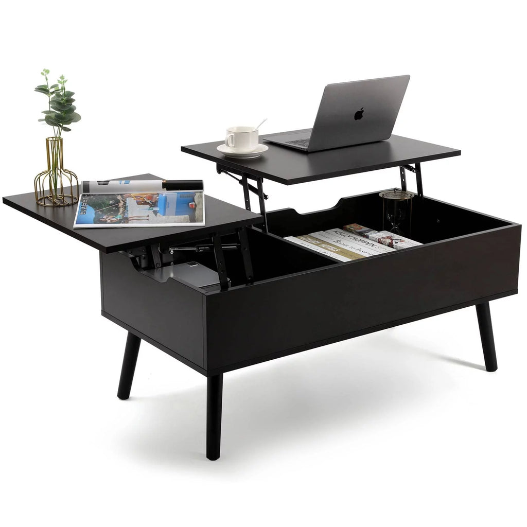 Black Lift Top Coffee Table with Storage V105