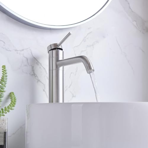 Brushed Nickel Single Hole Vessel Sink Faucet X800948