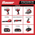 20V Cordless 6-Tool Combo Kit with Battery and Charger C21389
