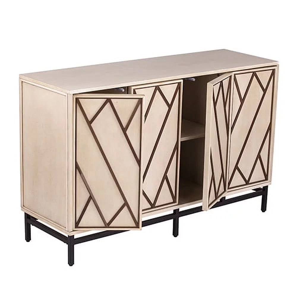 Antique Cream Black Buffet K86145