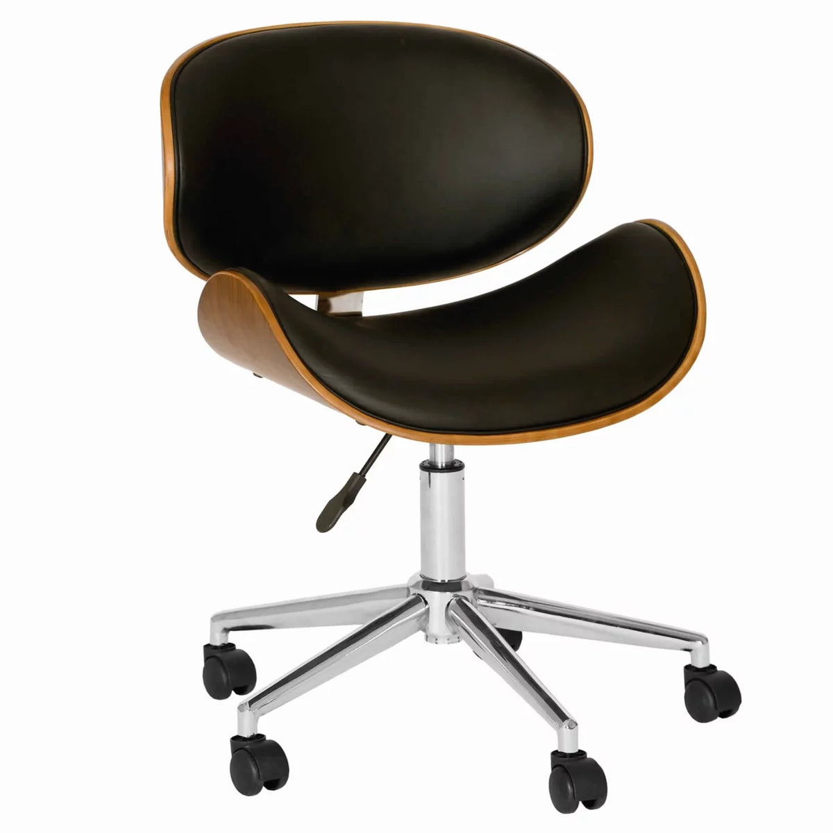 Brown and Black Swivel Office Chair D668