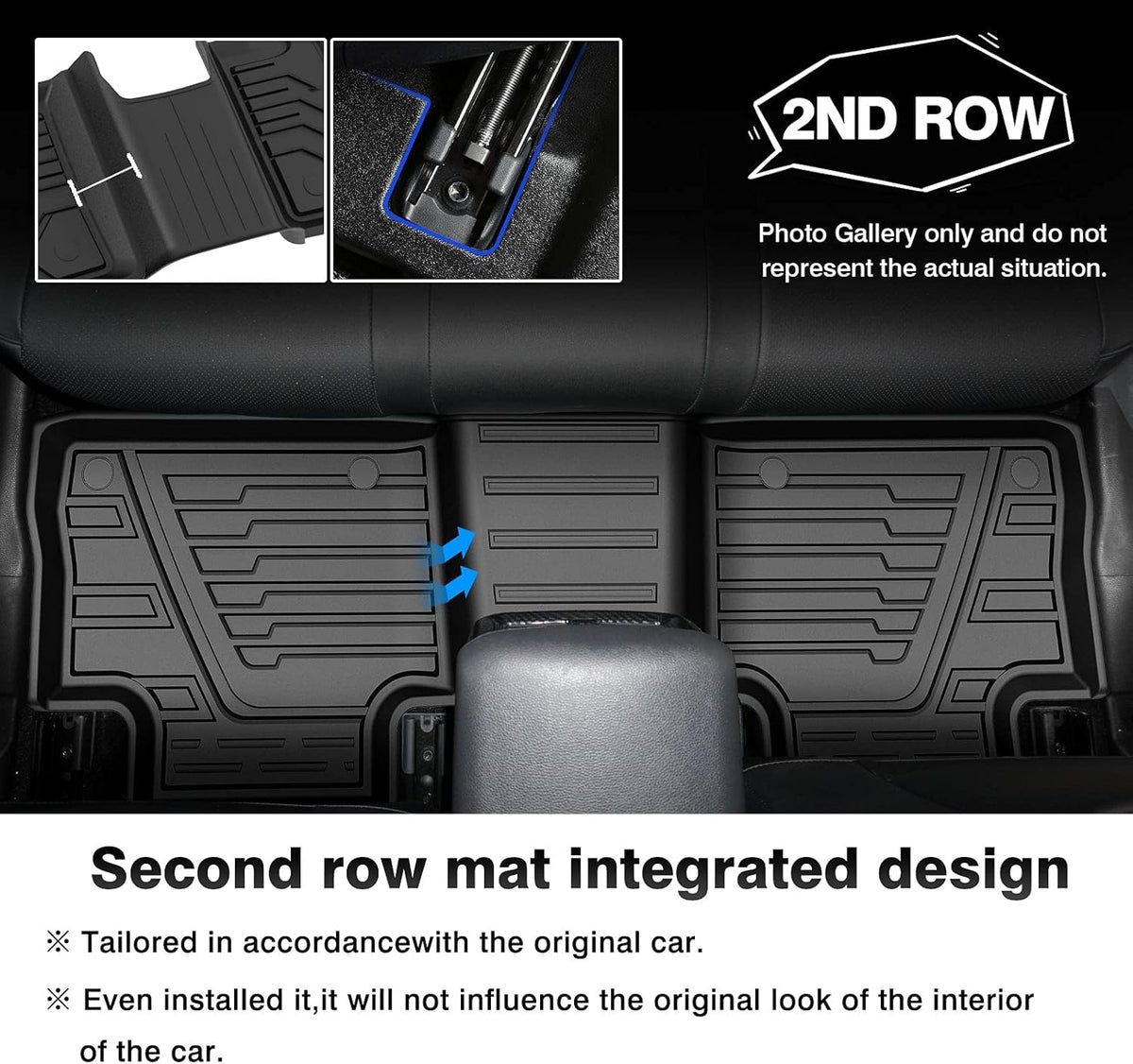 All-Weather Car Floor Mats Full Set TPE D51466