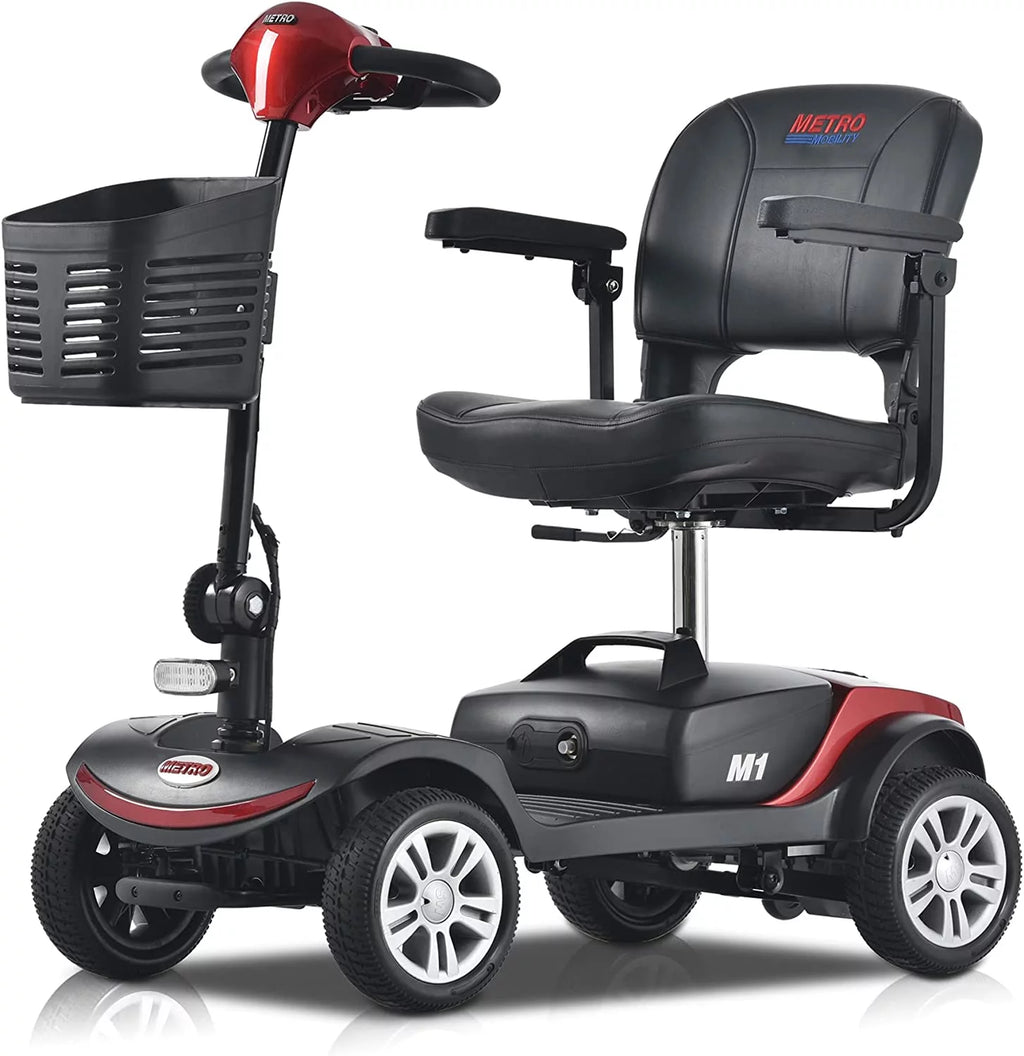 Folding 4 Wheel Scooter Red S36615