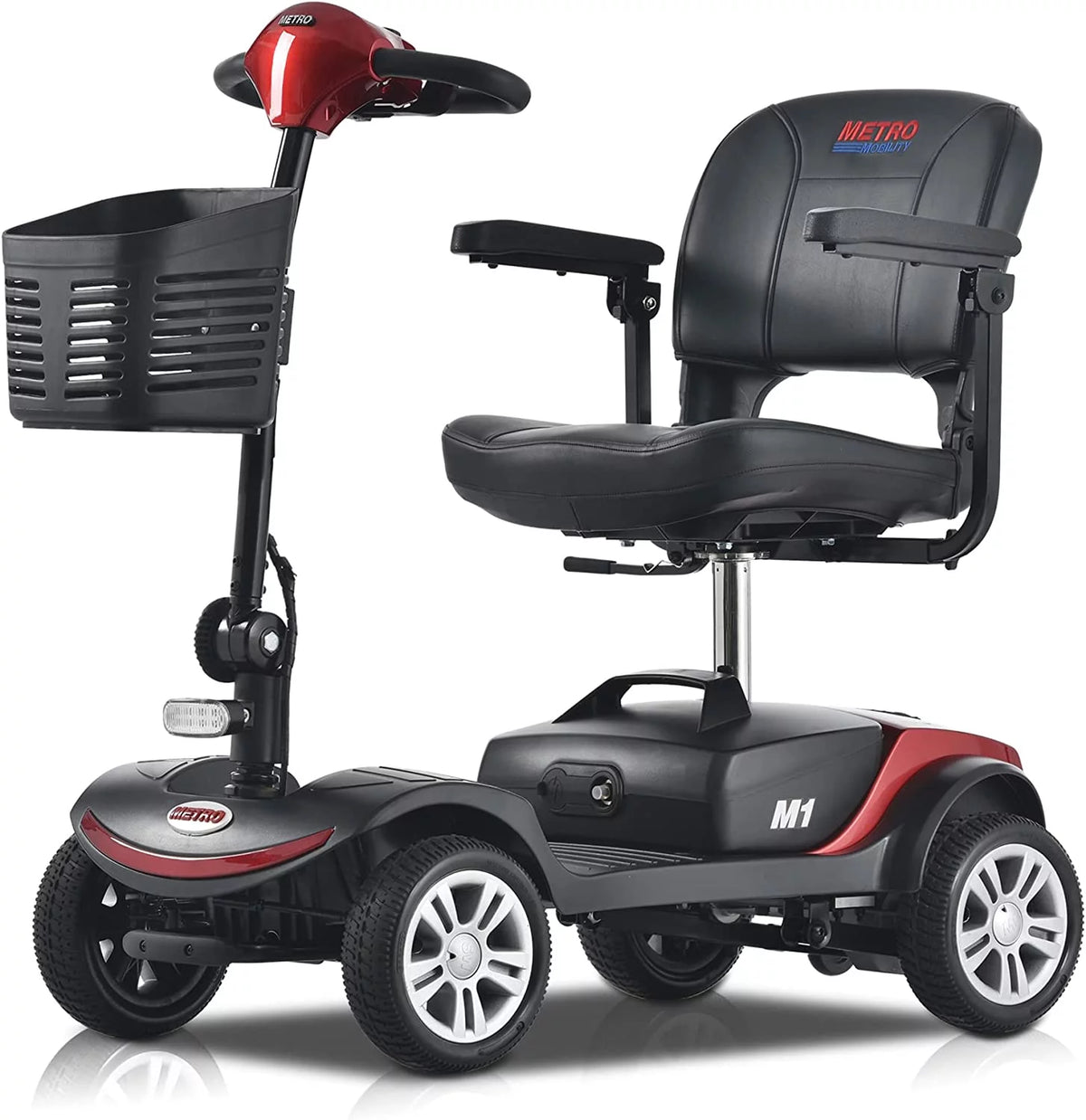 Folding 4 Wheel Scooter Red S36615
