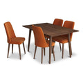 Solid Wood Walnut Dining Table and 4 Chair Set L277229