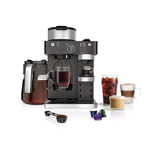 Espresso & Coffee Maker with Built-in Frother, Black E3666