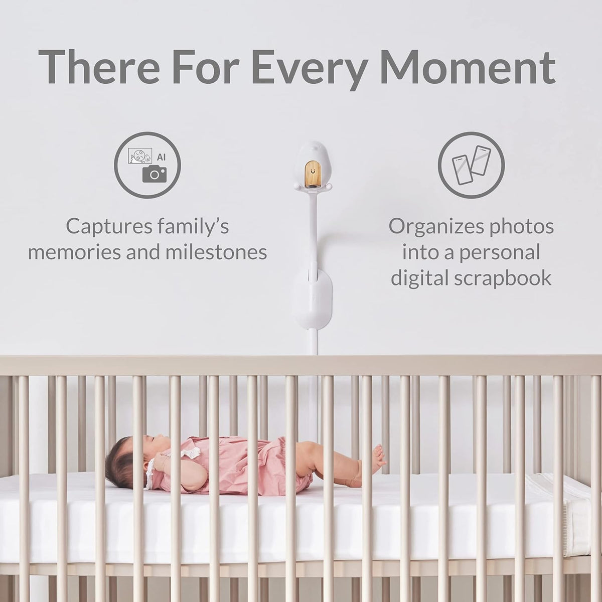 Smart Baby Monitor with Wall Mount, 1080p HD Night Vision Camera, 2-Way Audio K79319
