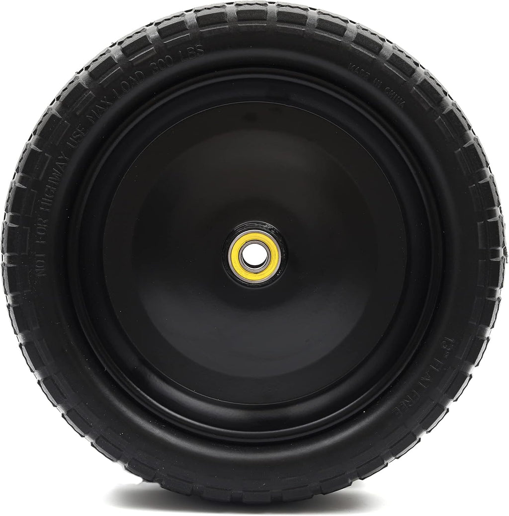 13'' Solid Polyurethane Flat-Free Tire and Wheel Assemblies 2-Pack H903