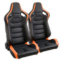 2PCS PVC Leather Racing Seats with Sliders C201779