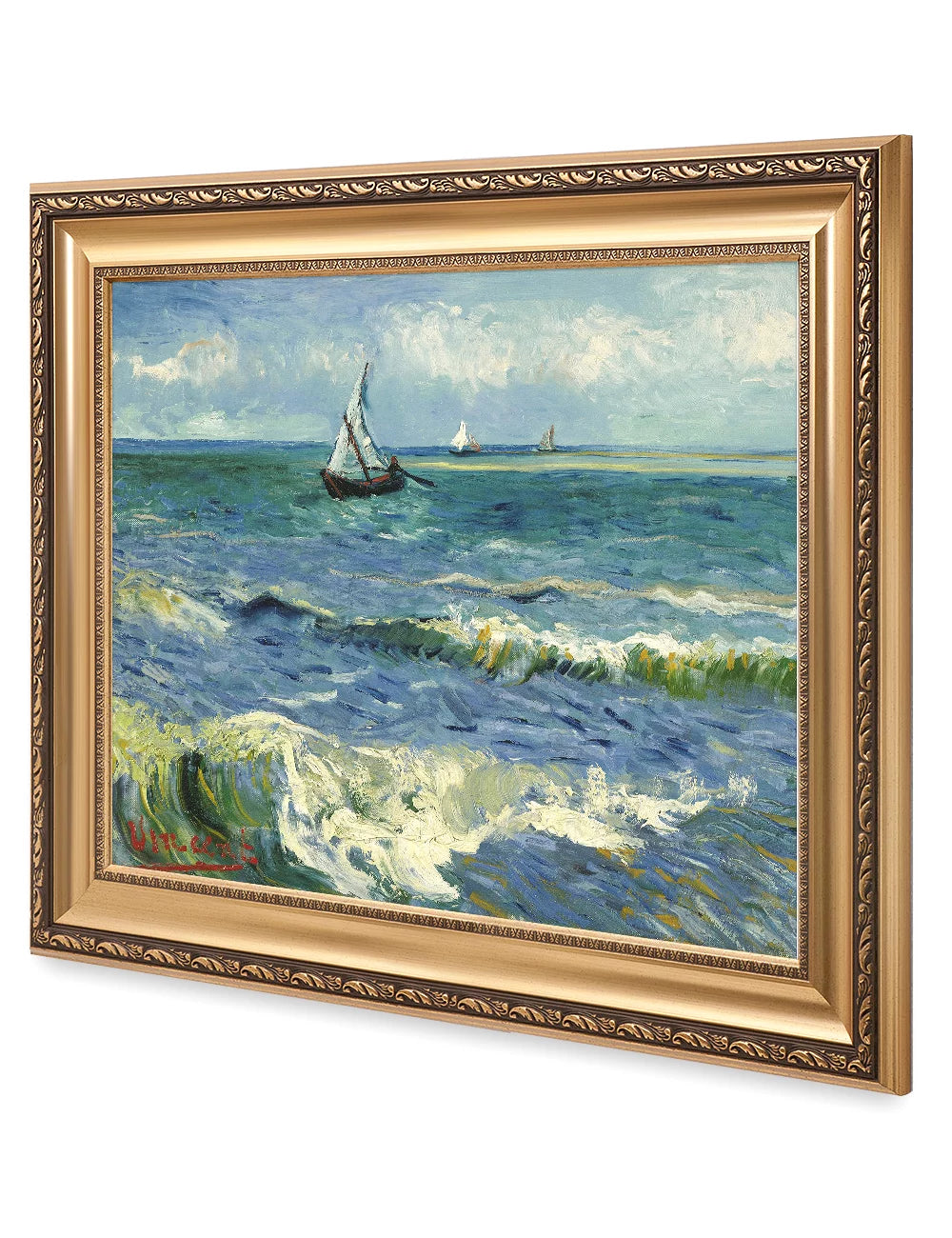 Giclee Print on Canvas Framed Wall Art 30x26 W770