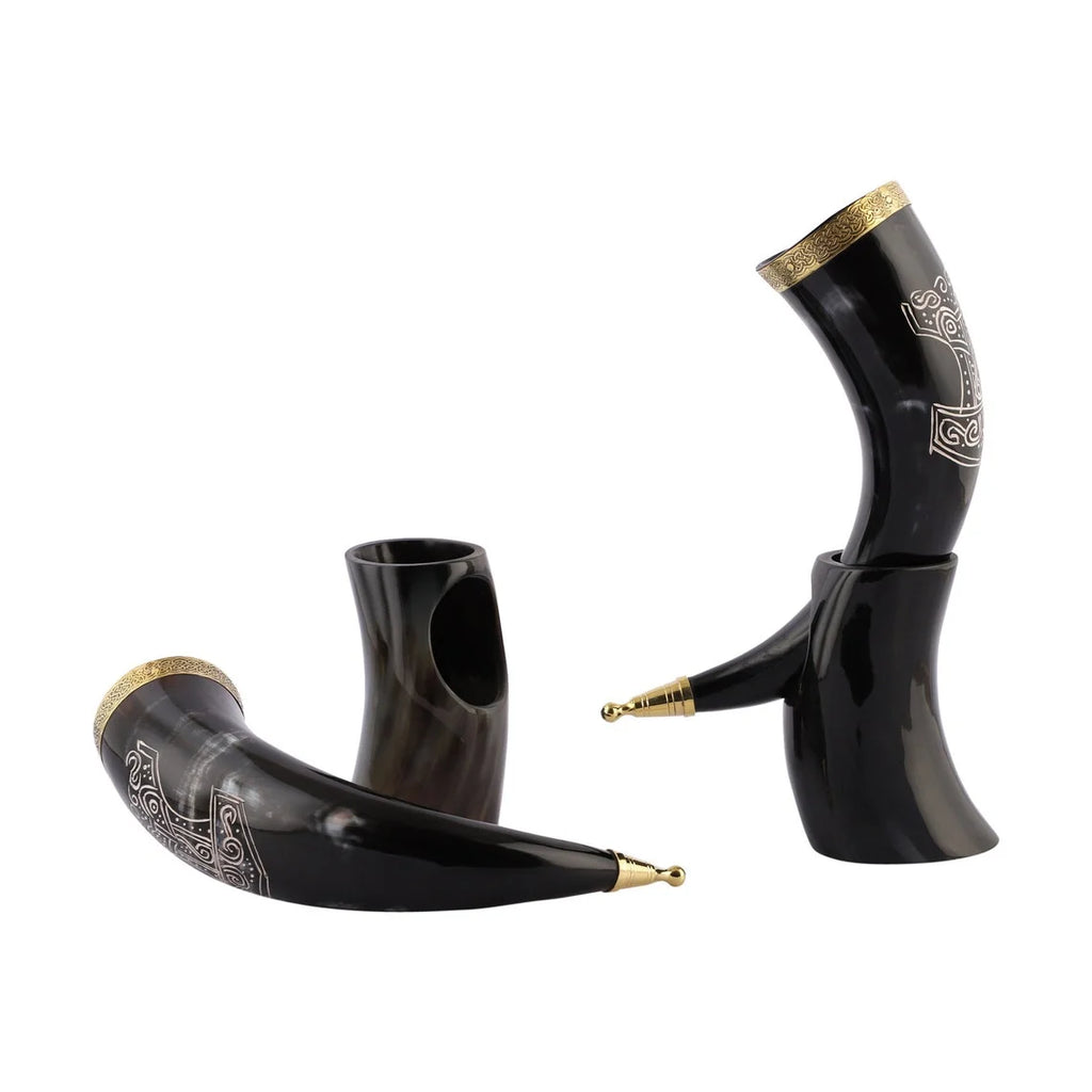 Handmade Food Safe Drinking Horn Mug I36629