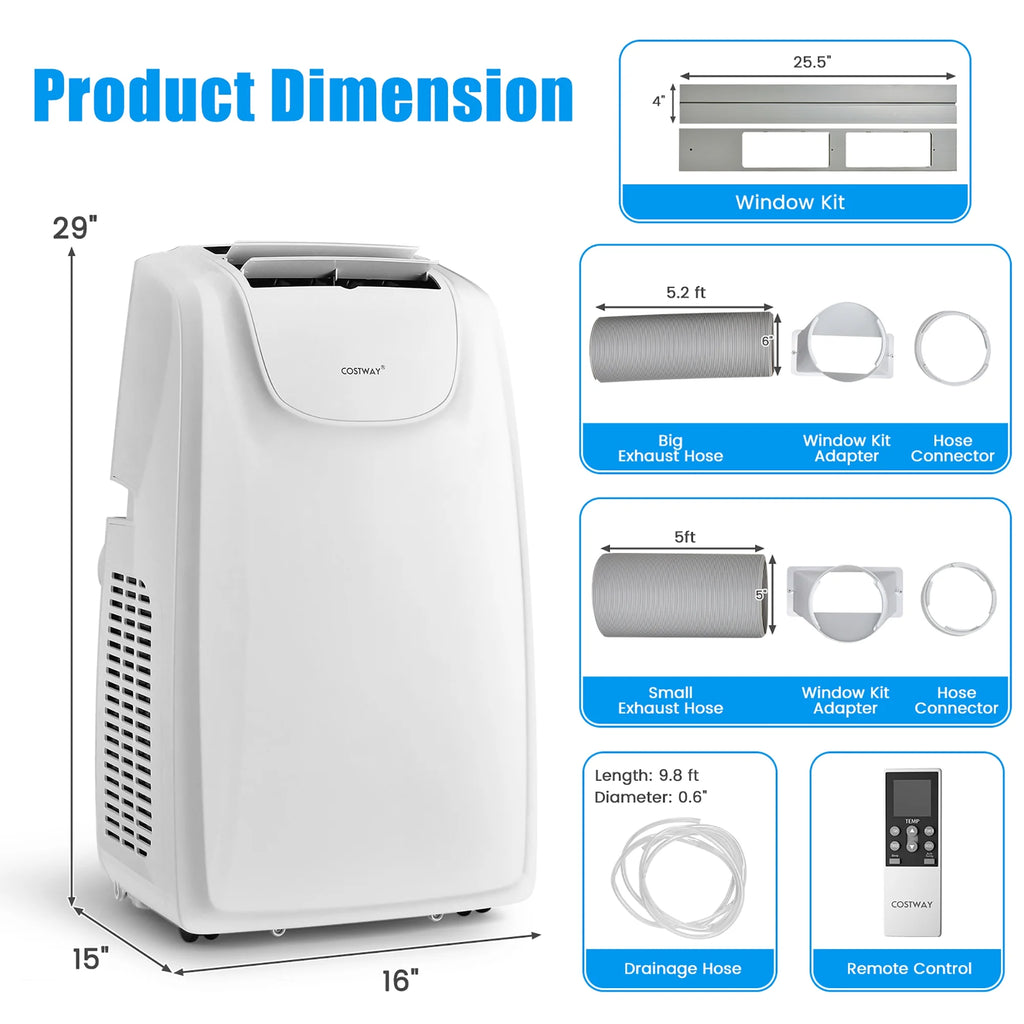 8000 BTU Dual Hose Portable Air Conditioner L260