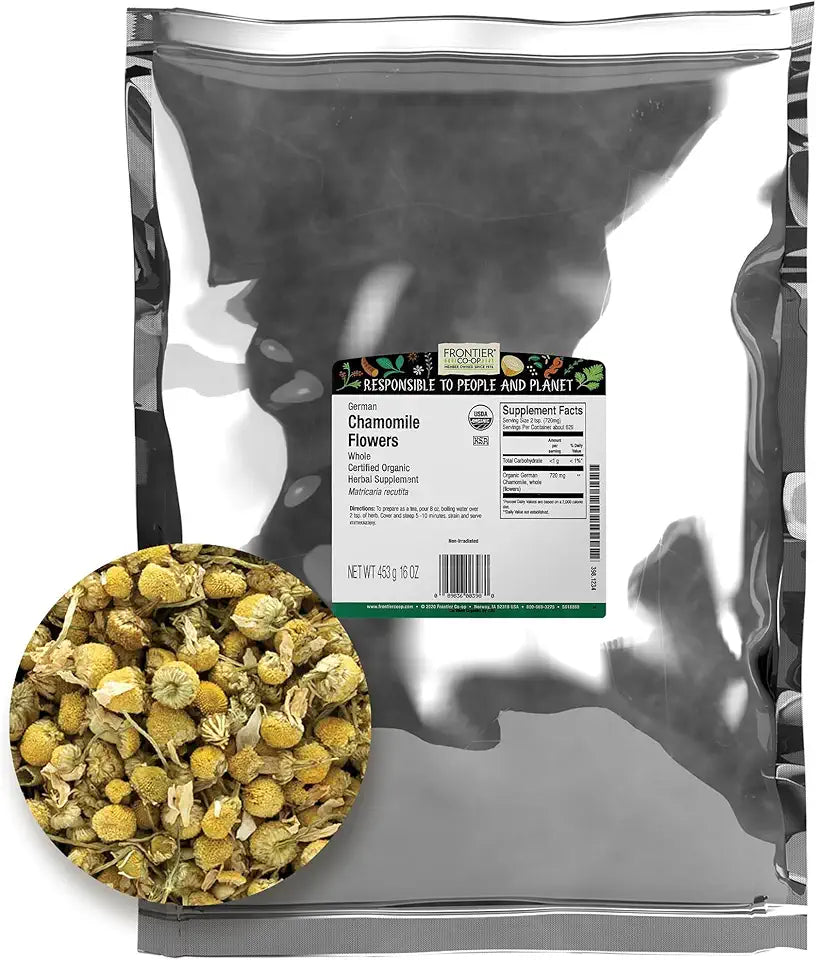 Organic Whole Chamomile Flowers 1lb B201
