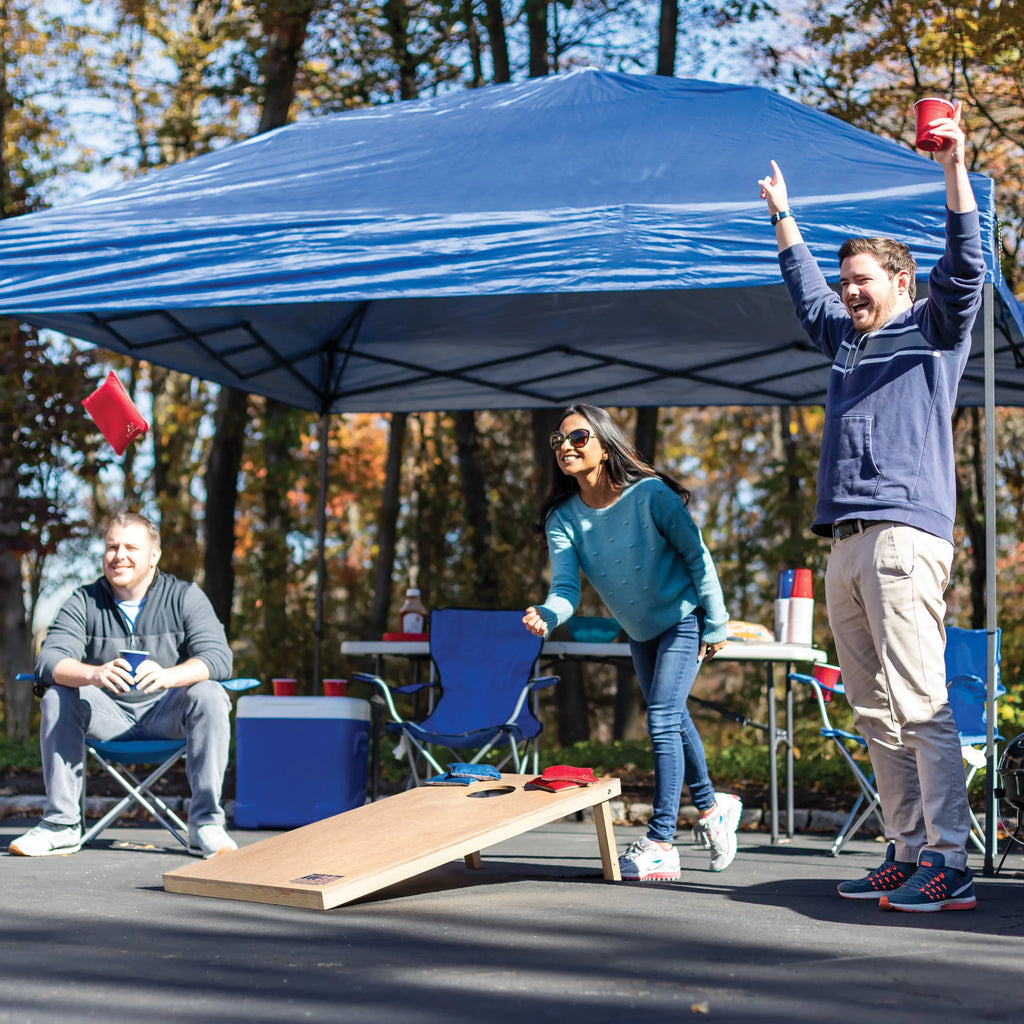 2' x 4' Natural Wood Cornhole Boards Bean Bag Toss Set with 8 Bean Bags V996637