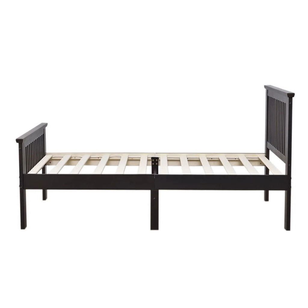 2-Piece Set with Double Sliding Door Wardrobe & Twin Bed O1053