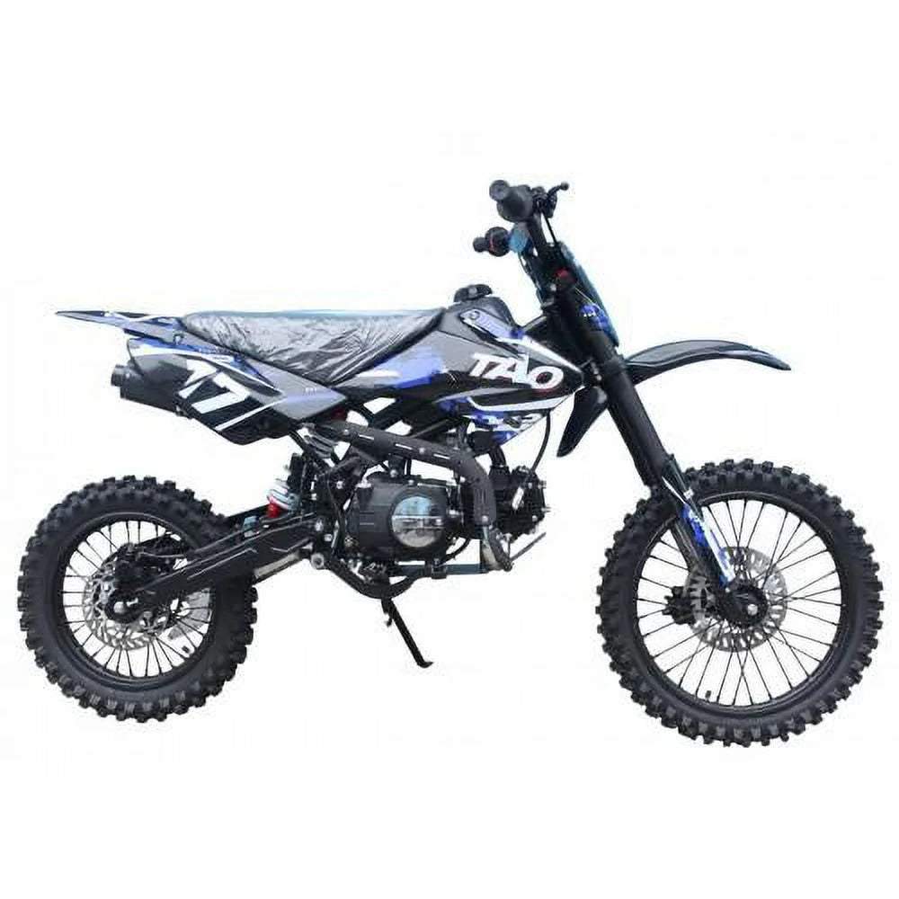125cc Kids Dirt Bike Automatic Kick Start 17 Inch Front 14 Inch Rear Wheels Blue H391