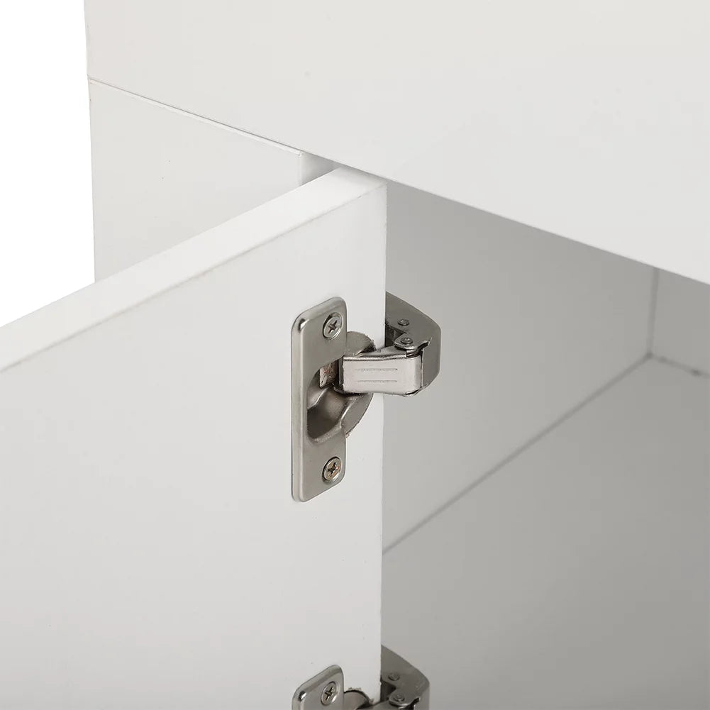 White TV Stand with LED V8330