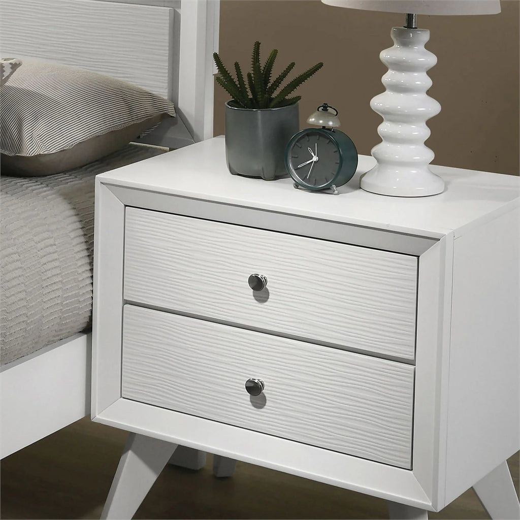 5pc Wood White Bedroom Set King F71170