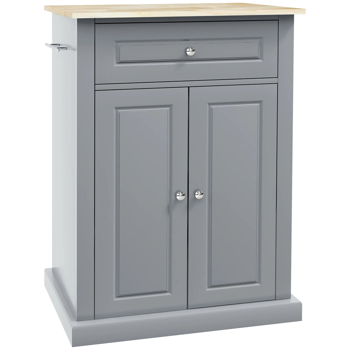 Rolling Kitchen Island Cart with Drawer and Adjustable Shelf D86185