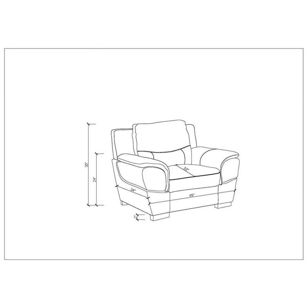 Gray Leather Upholstered Chair K232