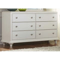 6 Drawer Dresser in Iridescent White X906336