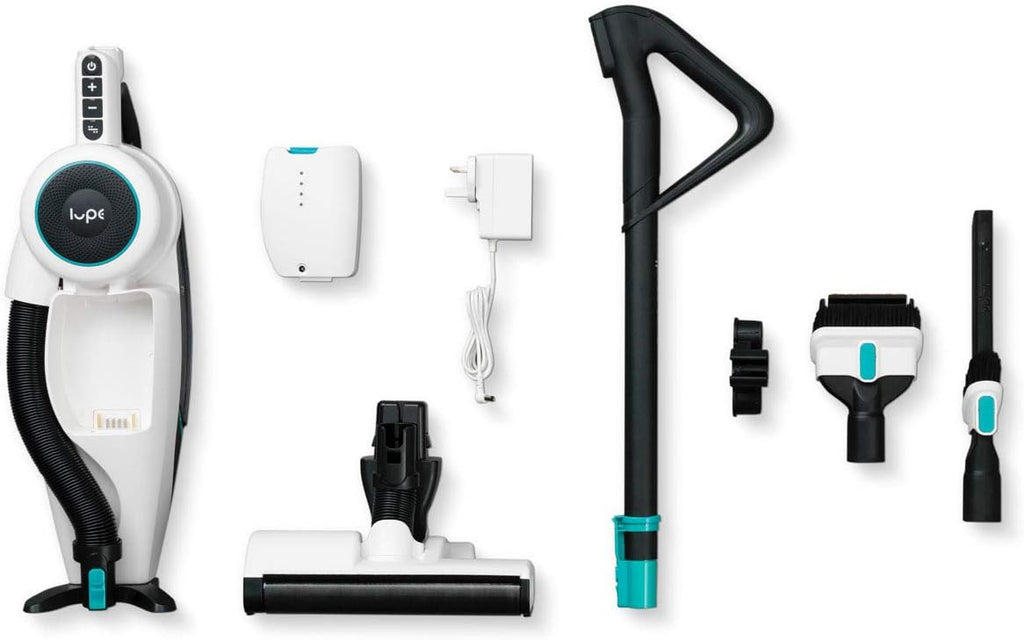 Cordless Vacuum Cleaner, 3 in 1 Upright, 60 Minutes Battery Life, White/Black L82531