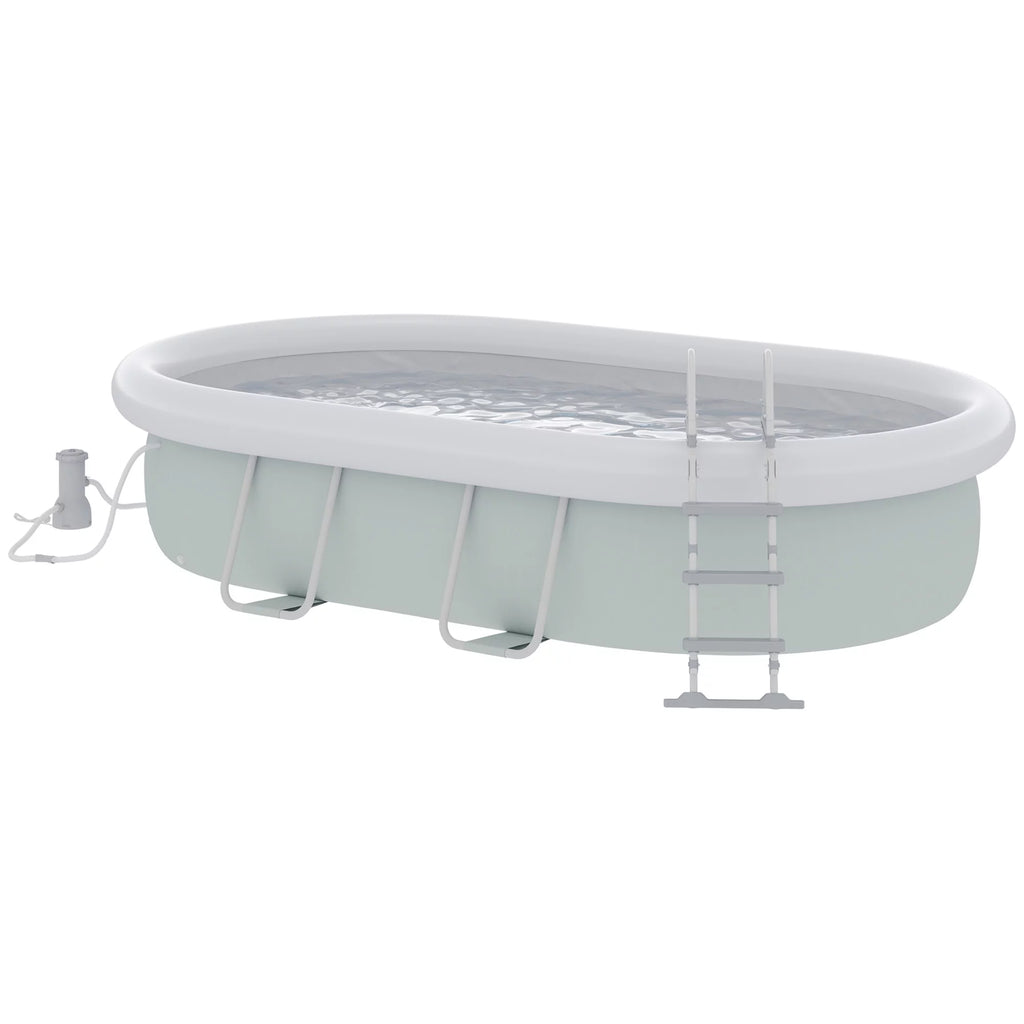 Brown Semi-Inflatable Frame Swimming Pool T2143