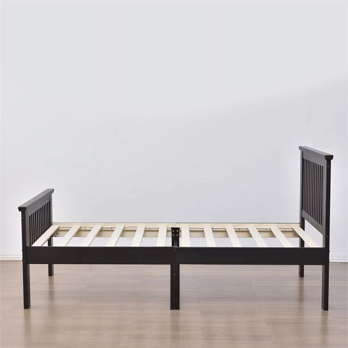 2-Piece Set with Double Sliding Door Wardrobe & Twin Bed O1053